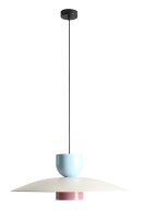 Pendelleuchte Metall Blau Creme Pink &Oslash;65 cm E27...