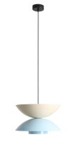 Pendelleuchte Metall Blau Creme B:37 cm E27 stilvoll