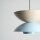 Pendelleuchte Metall Blau Creme B:37 cm E27 stilvoll