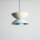 Pendelleuchte Metall Blau Creme B:37 cm E27 stilvoll