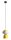 Pendelleuchte Metall Gelb Grau Ø23 cm rund E27 elegant