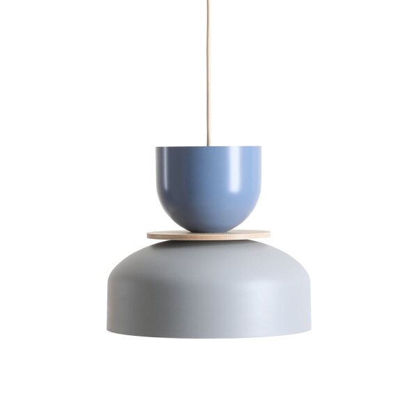 Pendelleuchte Metall Blau Ø30 cm E27 dekorativ stilvoll