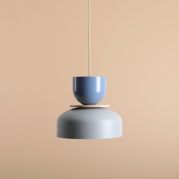 Pendelleuchte Metall Blau Ø30 cm E27 dekorativ stilvoll