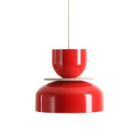 H&auml;ngelampe Metall Rot Modern &Oslash;30 cm rund E27...
