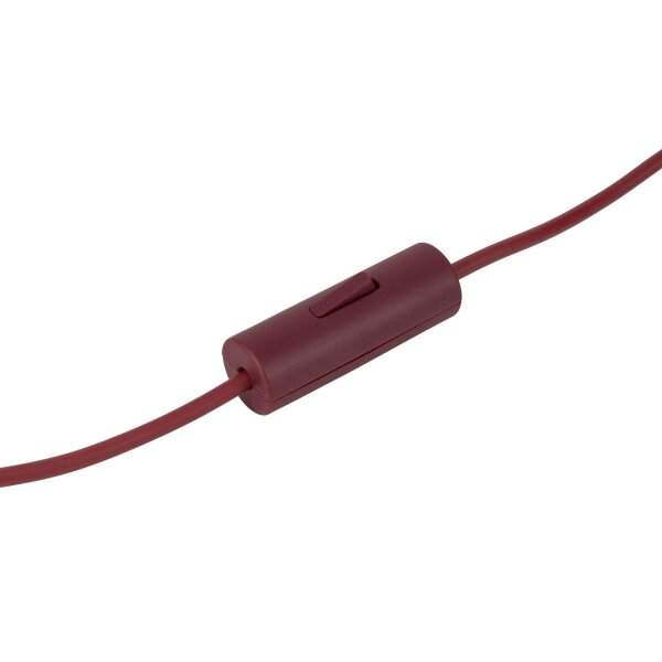 Runde Tischleuchte Rot Metall H:52 cm E27 blendarm