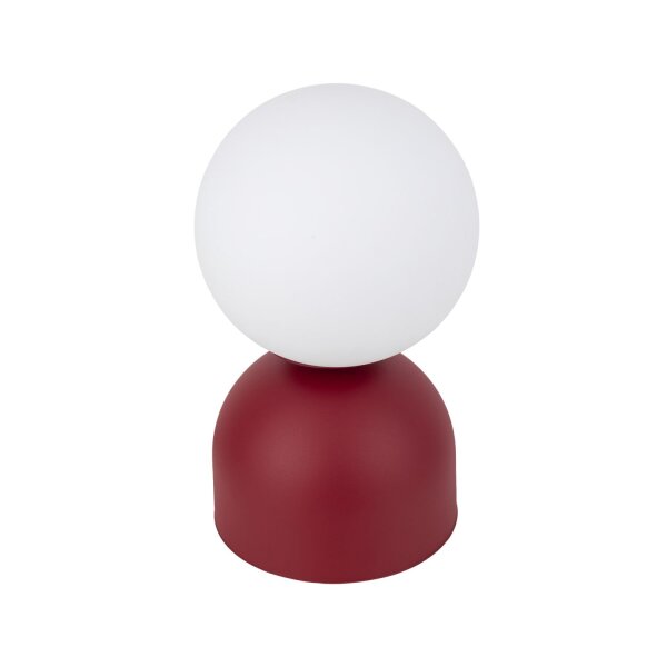Runde Tischleuchte Rot Metall H:52 cm E27 blendarm