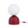 Runde Tischleuchte Rot Metall H:52 cm E27 blendarm