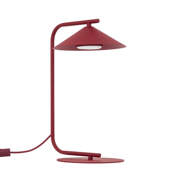Tischleuchte Rot Metall stilvoll klein 42 cm GX53 inkl.