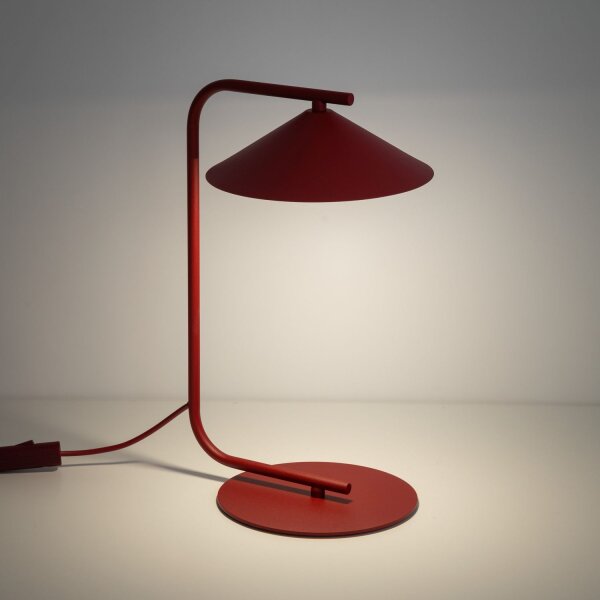 Tischleuchte Rot Metall stilvoll klein 42 cm GX53 inkl.