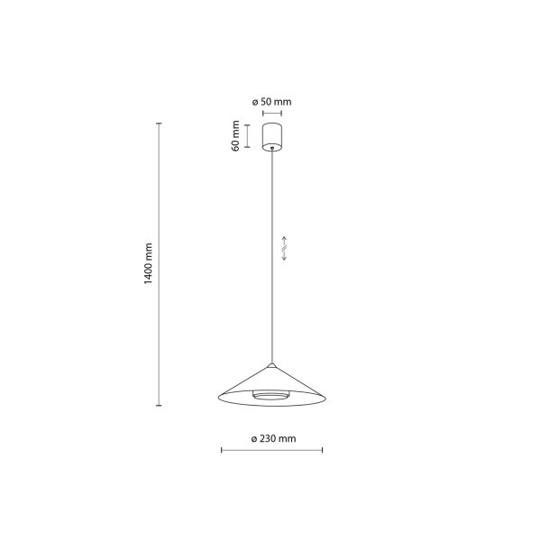 Stilvolle Hängelampe Metall Braun Modern Ø23 cm GX53