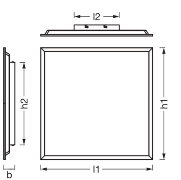 LED Deckenleuchte Weiß Metall 3000K B:59,5cm OSRAM