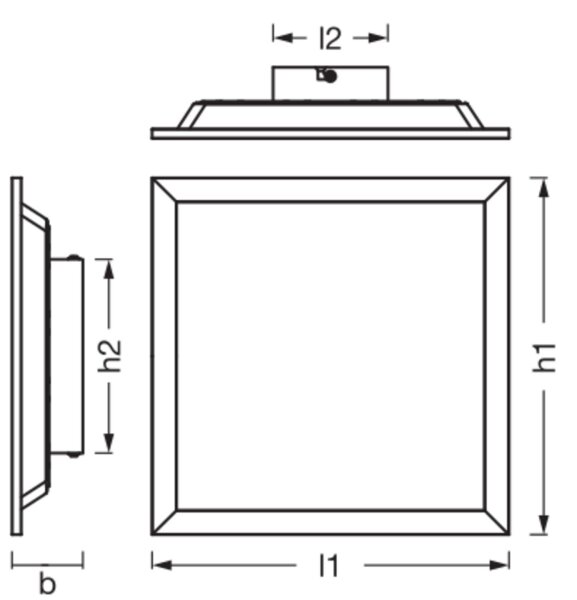 LED Deckenleuchte Weiß Metall 3000K B:29,5cm OSRAM
