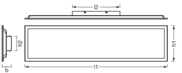 LED Deckenleuchte Weiß Metall 3000 K L:100cm OSRAM