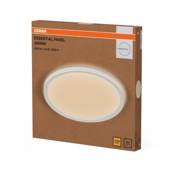 LED Deckenleuchte Weiß Metall 3000K B:29,3cm rund OSRAM