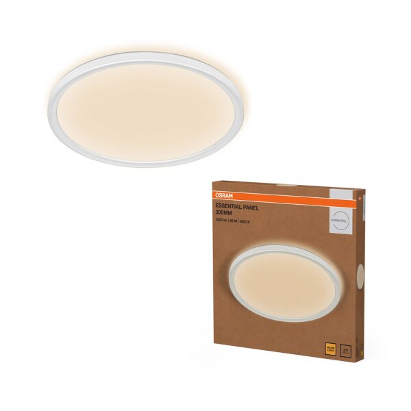 LED Deckenleuchte Weiß Metall 3000K B:29,3cm rund OSRAM