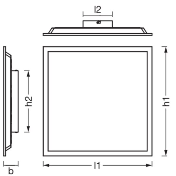 LED Deckenleuchte Weiß Metall 4000K B:44,5cm OSRAM