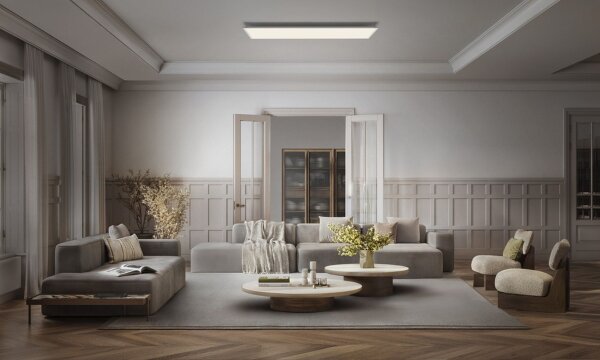 LED Deckenleuchte Weiß Metall 4000K L:120cm OSRAM