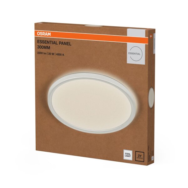 LED Deckenleuchte rund Weiß Metall 4000K B:29,3cm OSRAM