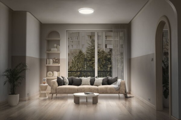 LED Deckenlampe Weiß Metall 4000 K rund B:42cm OSRAM