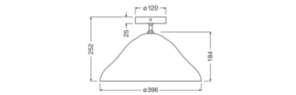 Deckenleuchte Pappmaché E27 Ø39,6 cm modern OSRAM