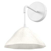 Wandlampe Weiß Pappmaché E14 B:21,9 cm...