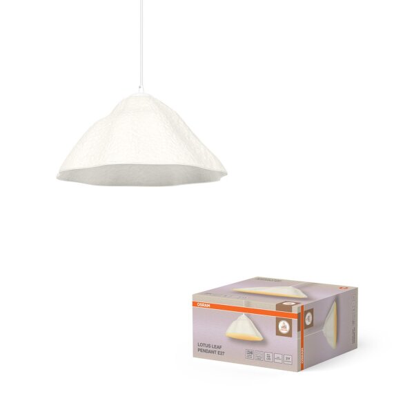 Hängelampe Weiß Pappmaché E27 Ø39,6 cm modern OSRAM