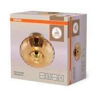 Deckenleuchte Gold Stahl Glas E27 Ø28 cm blendarm...