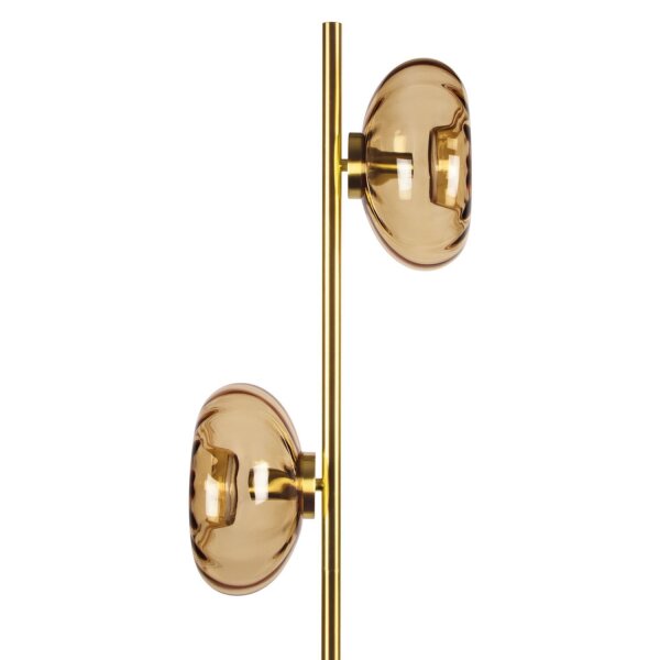 Stehleuchte Gold Metall Glas E14 H:170 cm OSRAM