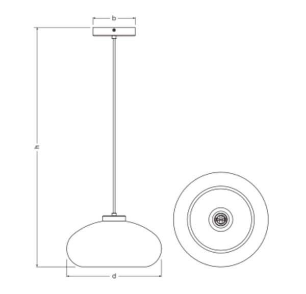 Pendelleuchte Gold Stahl Glas E27 Ø28 cm blendarm OSRAM