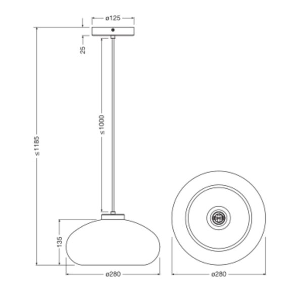Pendelleuchte Gold Stahl Glas E27 Ø28 cm blendarm OSRAM