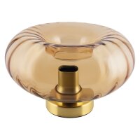 Tischleuchte Gold Metall Glas E27 H:17,6 cm OSRAM