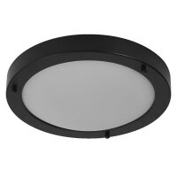 Deckenleuchte Stahl Schwarz IP44 B:31 cm E27 OSRAM
