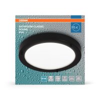 Deckenleuchte Stahl Schwarz IP44 B:31 cm E27 OSRAM