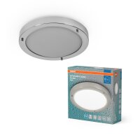Deckenlampe Stahl Chrom E27 L:31 cm IP44 rund OSRAM