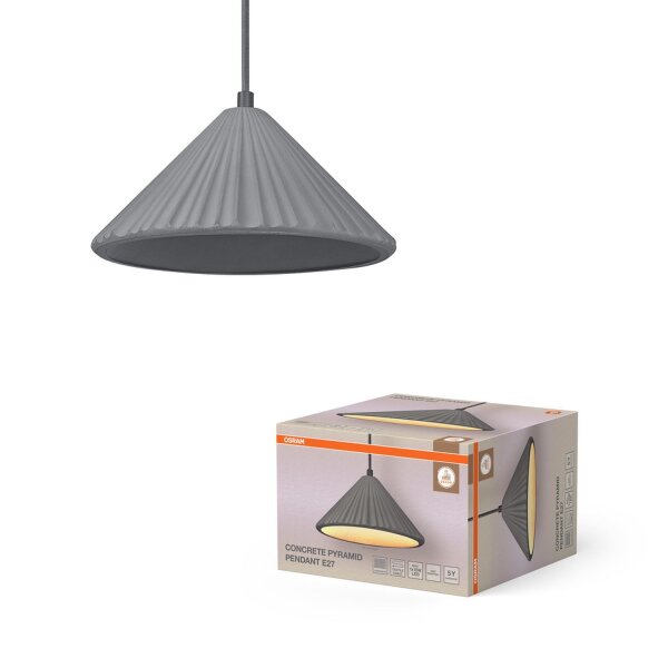 Hängelampe Beton Modern E27 L:25 cm modern OSRAM