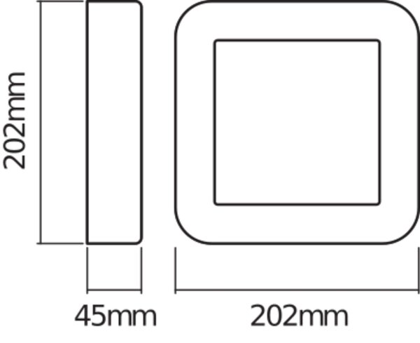 LED Wandlampe Weiß Alu 3000K IP54 B:20,2 cm OSRAM