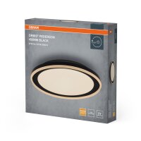 LED Deckenleuchte Schwarz Metall 3000K L:45cm OSRAM