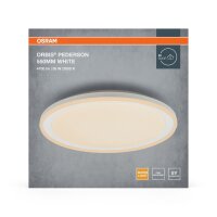 Runde LED Deckenlampe Weiß Metall 3000K L:55cm OSRAM