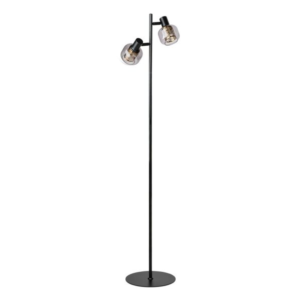 Stehleuchte verstellbar Glas Metall E14 H:140 cm OSRAM