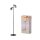 Stehleuchte verstellbar Glas Metall E14 H:140 cm OSRAM