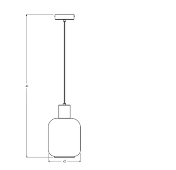 Pendelleuchte Glas E27 Gold Metall L:17 cm OSRAM
