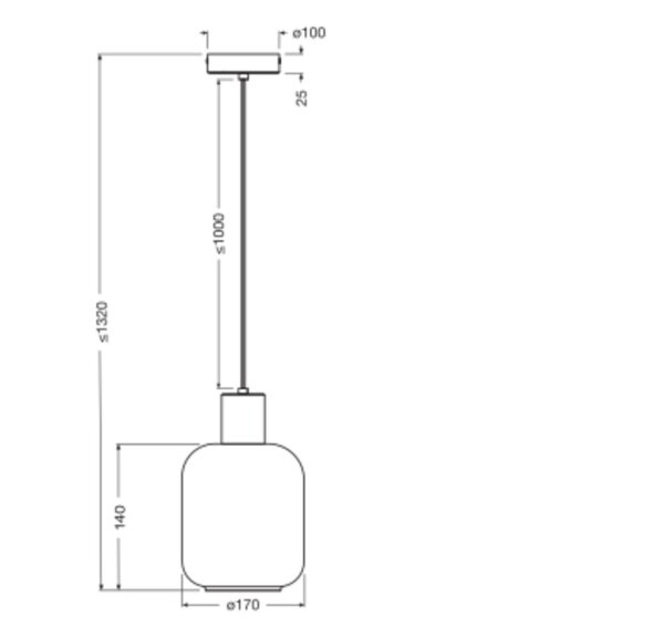 Pendelleuchte Glas E27 Gold Metall L:17 cm OSRAM