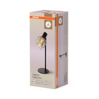 Tischleuchte flexibel Glas Metall E14 H:37,7 cm OSRAM