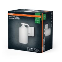 Wandleuchte Weiß Aluminium Glas IP43 E27 H:21 cm OSRAM