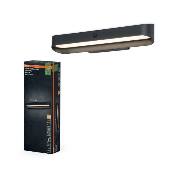 LED Akku Lampe Sensor dimmbar Alu 3000 K IP54 OSRAM