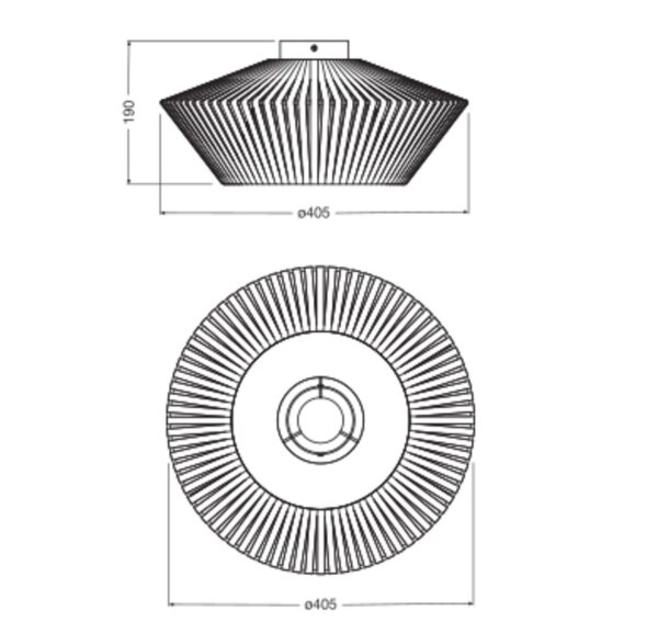 Deckenlampe Beige Stahl E27 Ø40,5 cm rund OSRAM