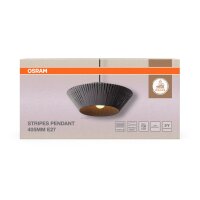 Hängelampe Schwarz Grau E27 Ø40,5 cm rund OSRAM