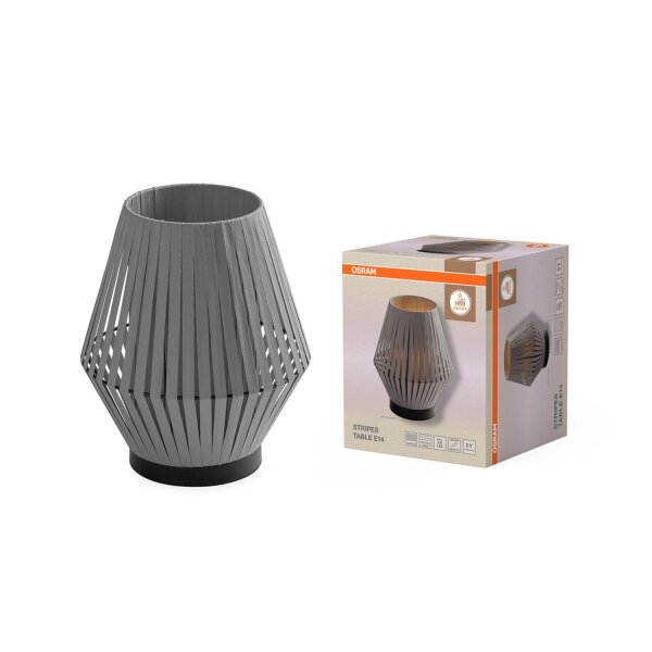 Tischleuchte Dunkelgrau Stahl E14 H:24,5 cm OSRAM