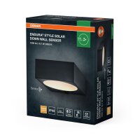 LED Solar Wandlampe Sensor dimmbar Metall 3000 K IP65