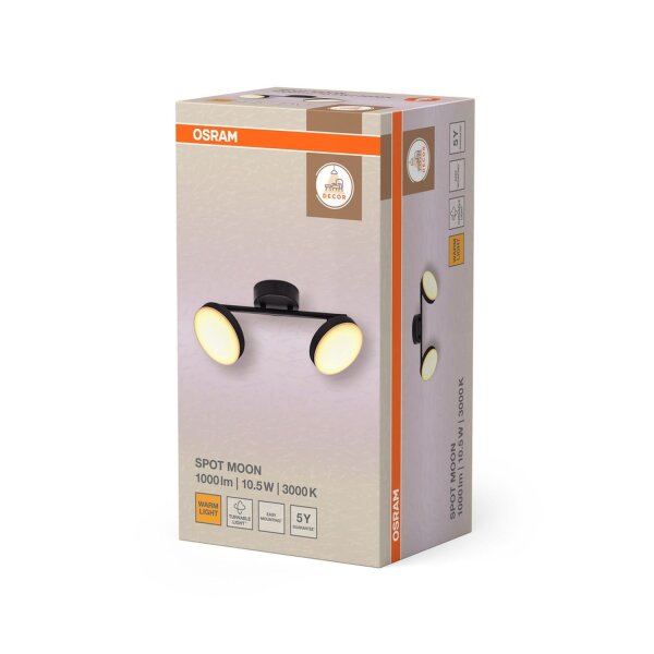 LED Deckenleuchte Schwarz verstellbar 3000 K OSRAM